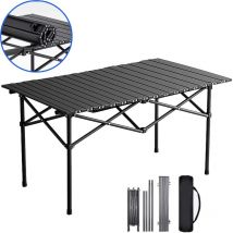 Camping Lattentisch Sdlogal 95x 56x 50 cm, Ultraleicht und kompakt, Klapptisch mit Tragetasche, Beistelltisch für Garten, Terrasse und Balkon