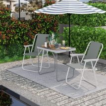 Woltu - Campingtisch Klapptisch Reisetisch mit Griff, 70x50x60cm(LxBxH) zusammenklappbar Gartentisch aus Alu und mdf für Picknick Strand im Freien,