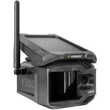 Vosker - Caméra de surveillance V300 lte 1080 pixels Transfert d'images 4G, avec pince de fixation, del basse intensité, enregistrement sonore,