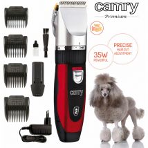 Fabrilamp - Camry cr 2821 Tondeuse pour Chiens/Animaux de Compagnie électrique Faible Bruit et Vibration 35W Rouge