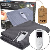 Cr 7416 Chauffe-lit Électrique 150x100cm 5 Niveaux de Température, Minuteur Lavable 60 w 85W Gris - Camry