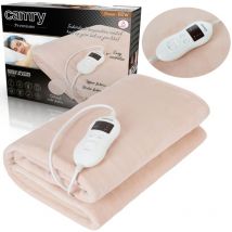 Cr 7423 Chauffe-lit Électrique 150 x 80cm 8 Niveaux de Température, Minuteur Lavable 60W 60W Crème - Camry