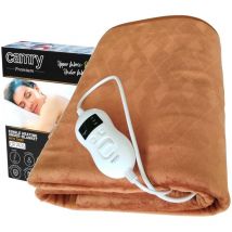 CR7435 Chauffe-lit Électrique 150 x 80cm, 8 Niveaux de Puissance, Minuteur, Lavable 60W Marron - Camry