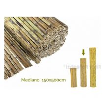 Cañizo de caña natural partida. Rollo 150x500cm. extra