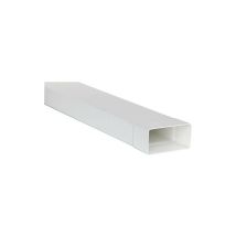 Helios - Canal plat fl 100/1000 110 x 55 mm / Longueur : 1000 mm plastique blanc