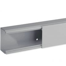 Canale porta cavi bocchiotti a base piana sezione 1960mm2 da 2m grigio - b01821