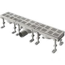 Canale sifonato abs+griglia inox 600x100mm scarico dm 50mm