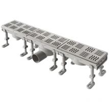 First - canale sifonato con griglia inox 1 chiusino Misura: mm Lungh. 600 x Largh. 100