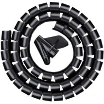 Coocheer - Canaleta para cables de 3 m, gestión flexible de cables en espiral para oficina, gestión de cables en espiral para cables de 20 mm, color