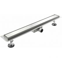 Giordanoshop - Canalina di Scarico 90x7 cm in Acciaio Inox a Pavimento Linea