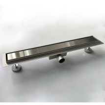 Canalina di Scarico In Acciaio Inox a Pavimento 2 in 1 Piastrelle Canale Doccia Drenaggio Rapido 60cm - Ocean Italy