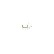 Canalina guida per carrelli OMGE – 2m – Acciaio ottonato – Sezione esterna 6mm x 3.7mm – Compatibile con carrelli OMGE 1333-731