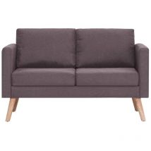 Lexlife - Canapé 2 Places en Tissu - Style Scandinave Sallon-Chambre - Taupe - 116 x 70 x 73 cm