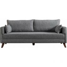 Les Tendances - Canapé convertible 3 places en tissu Bella