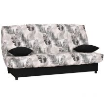 Vente-unique - Canapé convertible clic-clac en tissu imprimé jungle farwest ii