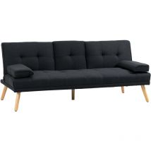 Canapé convertible design ashley anthracite