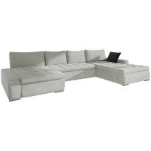 Habitat Et Jardin - Canapé d'angle Comfivo 106, Uttario Velvet 2973 + Uttario Velvet 2980, Fonction de couchage, Boîte de literie, 394x213x80cm, 0