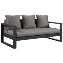 Canapé de jardin 3 places en aluminium - Anthracite - molokai de mylia