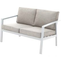 Hesperide - Canapé de jardin Pavane blanc en aluminium traité époxy - Hespéride