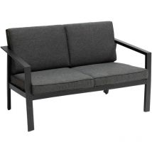 Hesperide - Canapé de jardin Pavane graphite en aluminium traité époxy - Hespéride