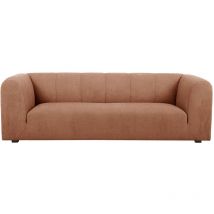 Miliboo - Canapé design en tissu effet velours terracotta 3-4 places oliveiro