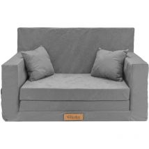 Flumi - Canapé Enfant Convertible 3in1 Lit d Appoint Enfant - Mini Canapé avec nom de l'enfant - Mousse Chauffeuse Enfant avec Fonction Lit