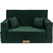 Flumi - Canapé Enfant Convertible 3in1 Lit d Appoint Enfant - Mini Canapé avec nom de l'enfant - Mousse Chauffeuse Enfant avec Fonction Lit