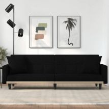Maison Chic - Canapé-lit Canapé fixe Canapé convertible avec coussins noir tissu 77930