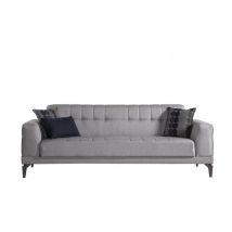 Abitare - Canapé-lit trois places 224x80 cm gris - Aosta