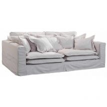 Massivmoebel24 - Canapé profondeur xxl 240x144 Blanc sofas