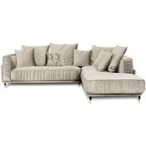 Canapé Tissu Angle droit Beige Fiorenzo - 4 Places