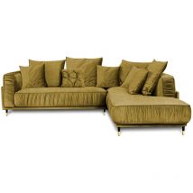 Canapé Tissu Angle droit Jaune Fiorenzo - 4 Places