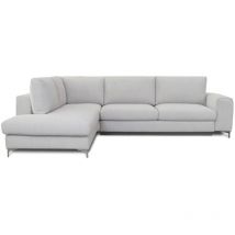 Canapé Tissu Angle Gauche Gris clair Fiesole 4 Places