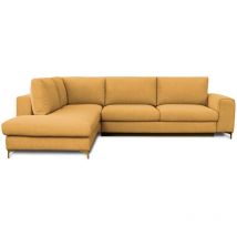 Canapé Tissu Angle Gauche Jaune Fiesole 4 Places