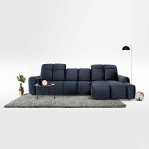 Canapé Tissu Convertible Angle droit Bleu Anacapri - 3 Places