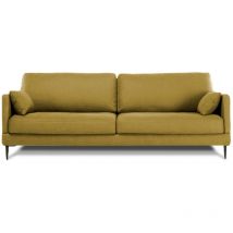 Maison Aubertin - Canapé Tissu Droit Jaune Splendido - 3 Places