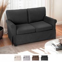 Canapé 2 places design classique et moderne pour salons en tissu Epoque - Gris