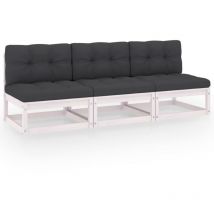 Canapé à 3 places confortable Canapé Sofa de salon - confortable Canapé Sofa de salon - avec coussins Bois de pin massif Vidaxl