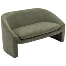 Vente-unique - Canapé 2 places en tissu vert ossana