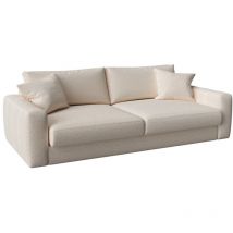 Vente-unique - Canapé 3 places en tissu beige julina de Maison Céphy