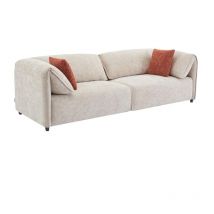 Canapé 3 places en tissu texturé beige lousopa de Maison Céphy