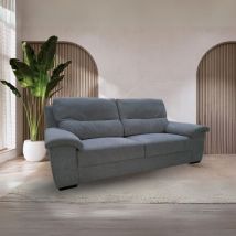 Iperbriko - Canapé 3 places gris foncé 230x90x105