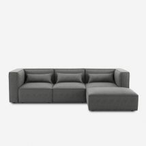 Modus Sofà - Canapé 3 places modulable et moderne en tissu avec méridienne pour salon Solv