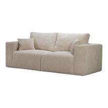 IMS - Canapé 3 places tissu côtelé Sharm beige