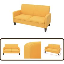 Canapé à 2 places 244721 cm jaune - Canapé Deux Places - Canapé Moderne - Canapé Jaune - Canapé En Tissu - Meubles Salon