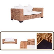 Canapé à 2 places de jardin Rotin naturel - Canapé De Jardin - Rotin Naturel - Mobilier De Jardin - Salon De Jardin - Ameublement Extérieur