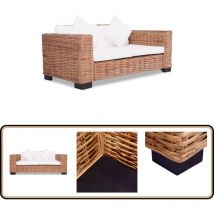 Canapé à 2 places Rotin naturel - Canapé Rotin - Canapé Design - Canapé Intérieur - Meubles Salon - Fauteuil Rotin