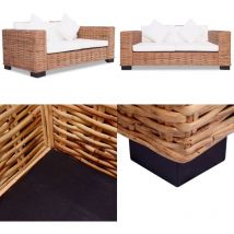 Canapé à 2 places Rotin naturel - Canapé Rotin - Canapé Design - Canapé Intérieur - Meubles Salon - Fauteuil Rotin - Home & Living