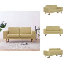 Vidaxl - Canapé à 2 places tissu vert - Sofa - Sofas - Canapés - Canapé
