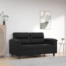 Design In - Canapé à 2 places,Sofa pour Salon,Banquette Noir 120 cm Similicuir CFW37302